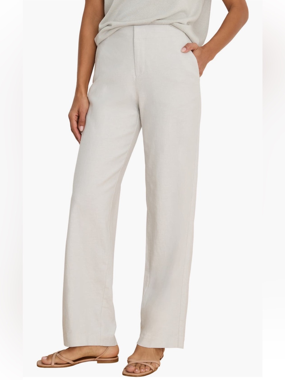 NIC+ZOE Lenox Linen Blend Pants Size 12